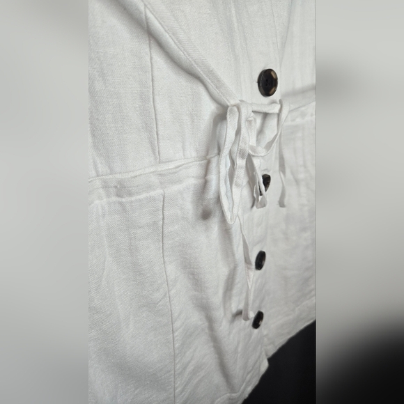 NWT Banana Republic Linen-Blend Button-Front Mini Dress - Size M - Picture 3 of 10